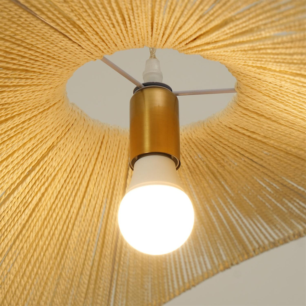Hemp Shade Handwoven Rattan Pendant Light