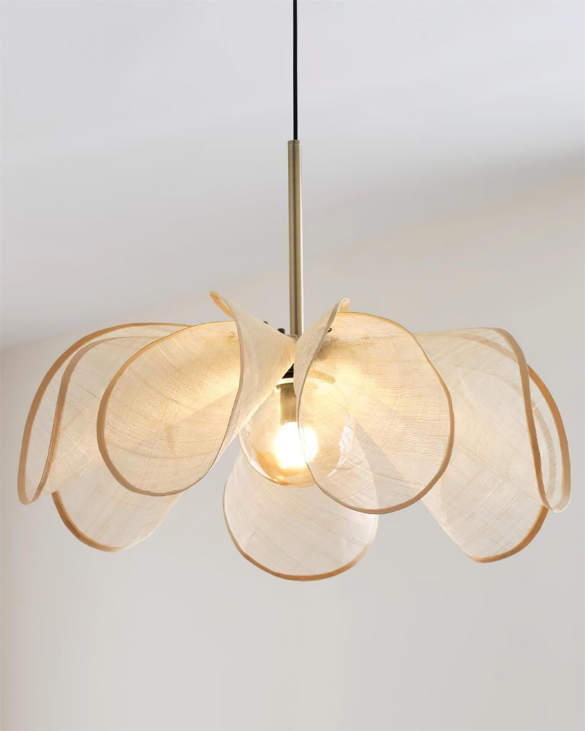 Warm Brown Shade Bohemian Plant Fiber Pendant Lamp