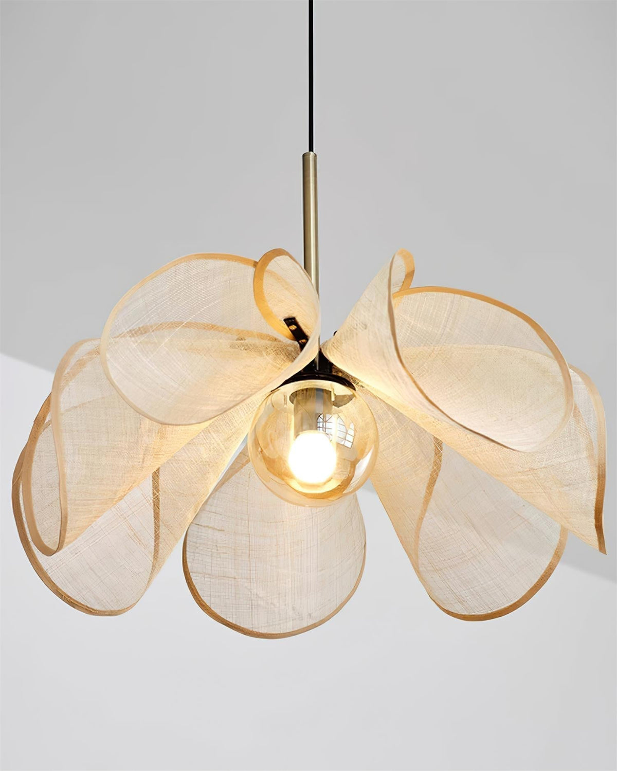 Bohemian Ambient Light Petal Plant Fiber Pendant Lamp
