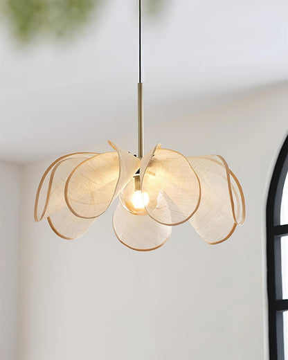 Warm Brown Shade Bohemian Plant Fiber Pendant Lamp