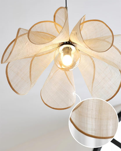 Warm Brown Shade Bohemian Plant Fiber Pendant Lamp