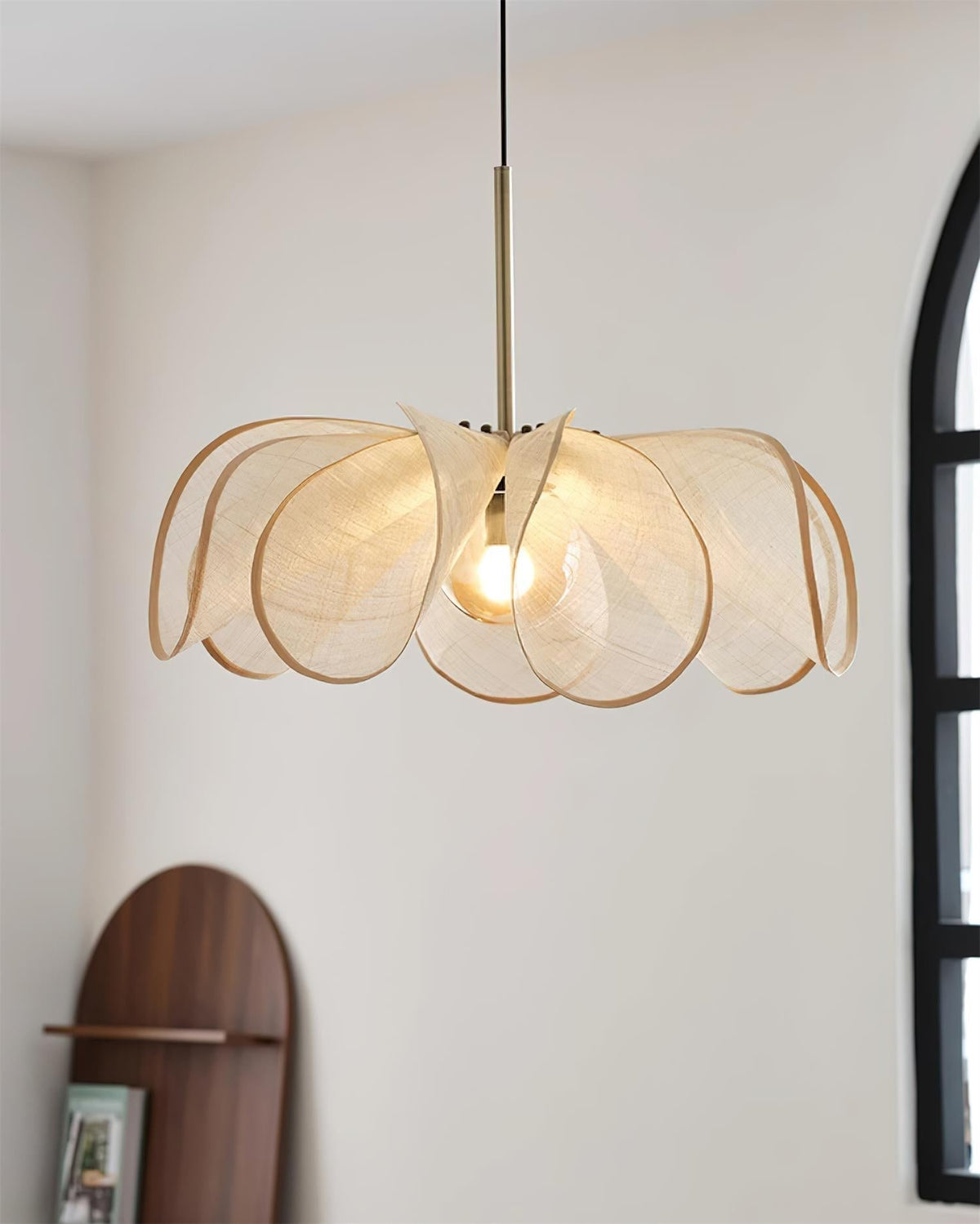 Warm Brown Shade Bohemian Plant Fiber Pendant Lamp