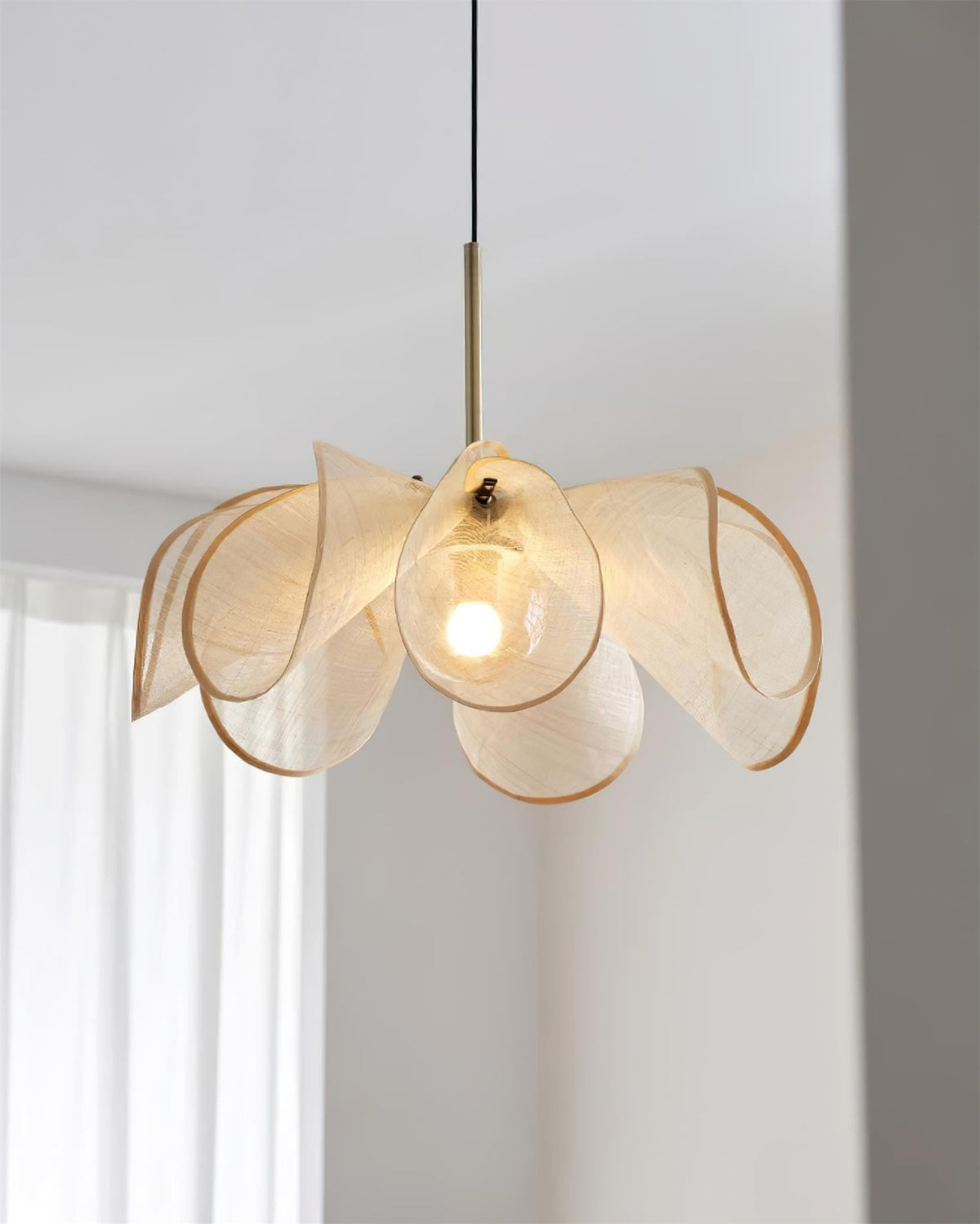 Warm Brown Shade Bohemian Plant Fiber Pendant Lamp