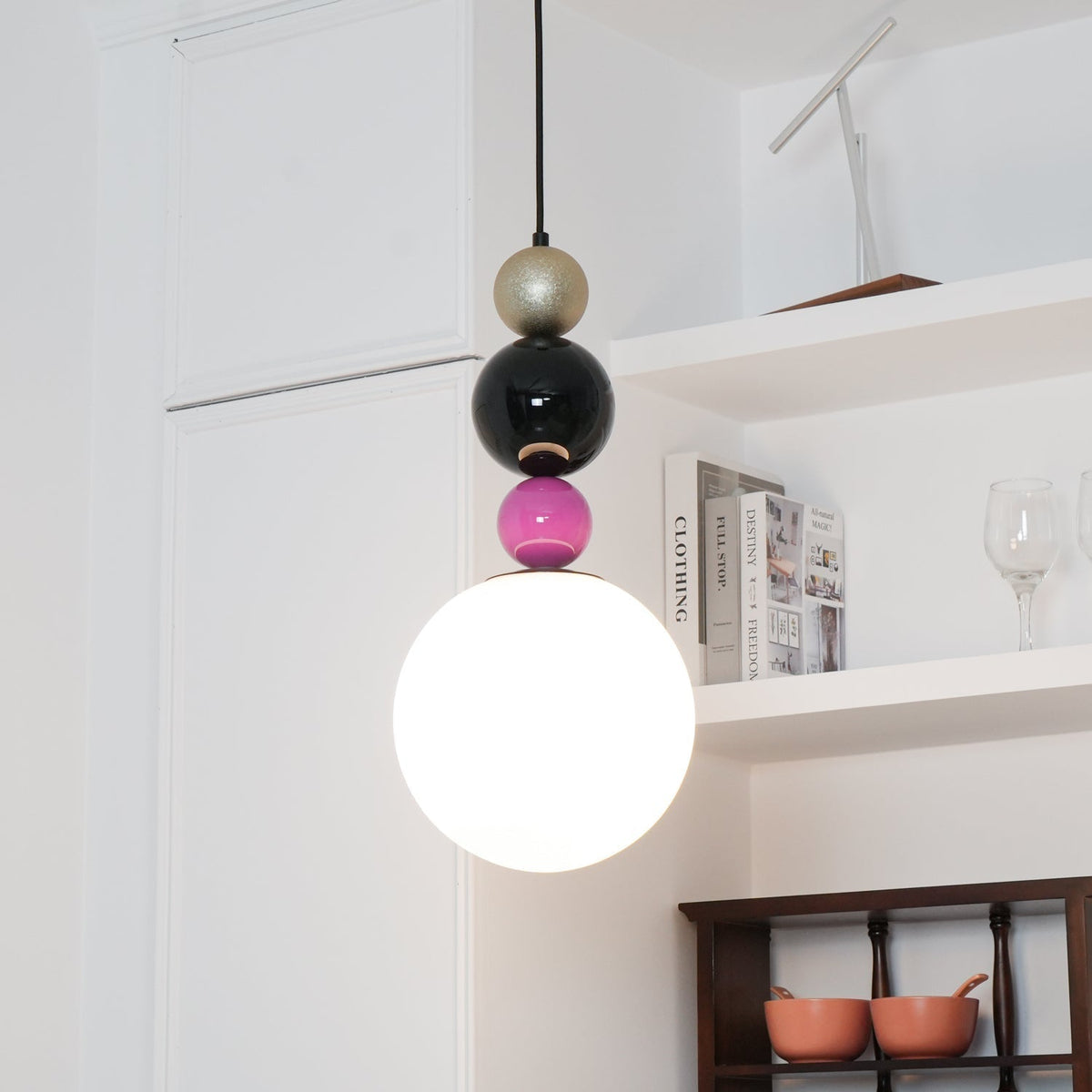 Soft Ambient Glow Glass Ball Pendant Light
