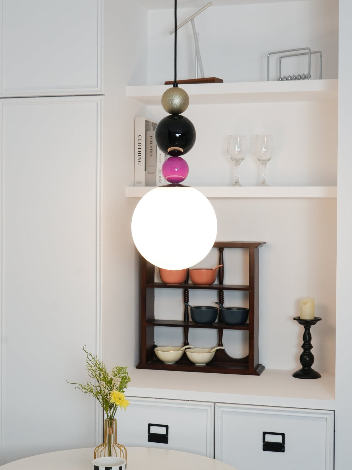 Soft Ambient Glow Glass Ball Pendant Light