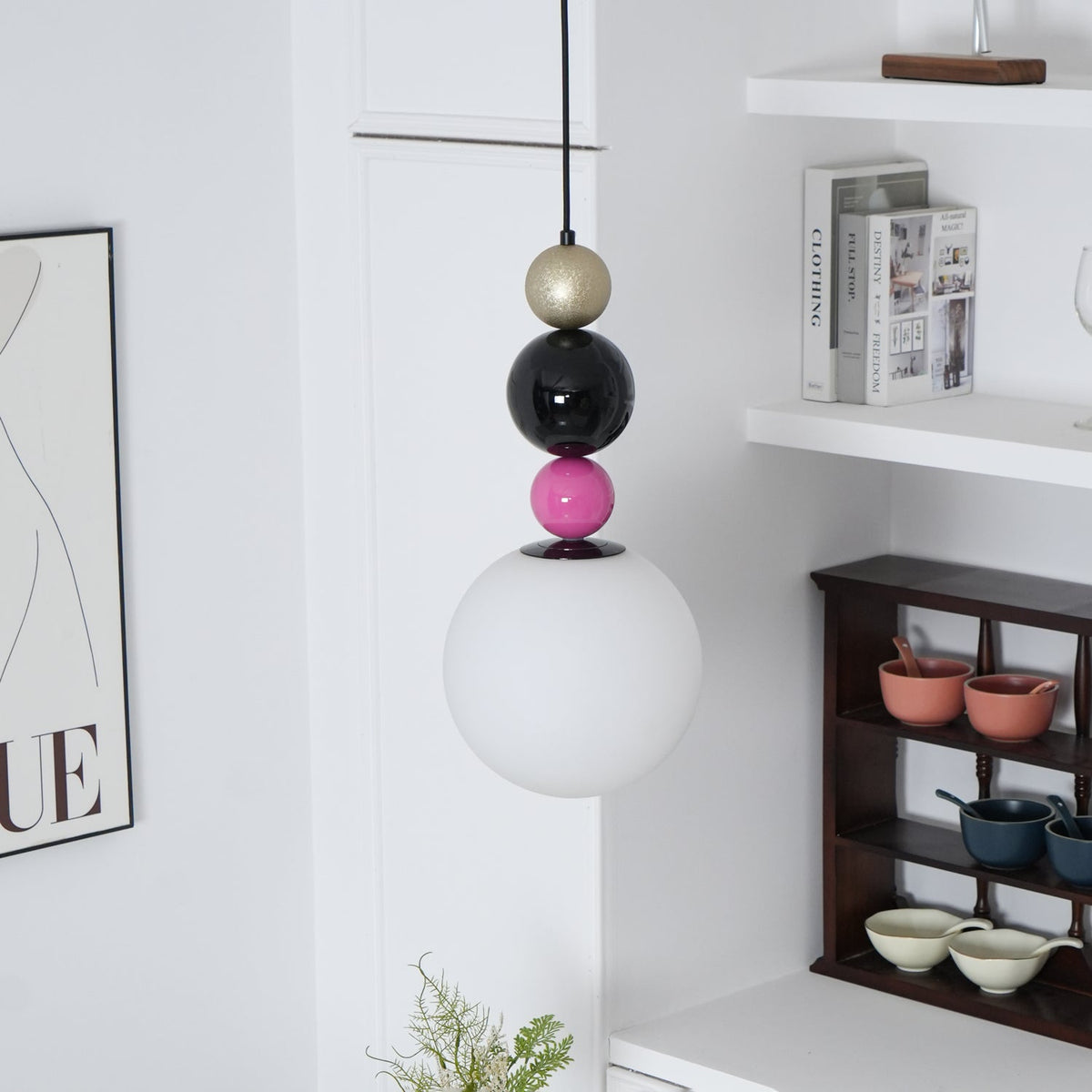 Soft Ambient Glow Glass Ball Pendant Light
