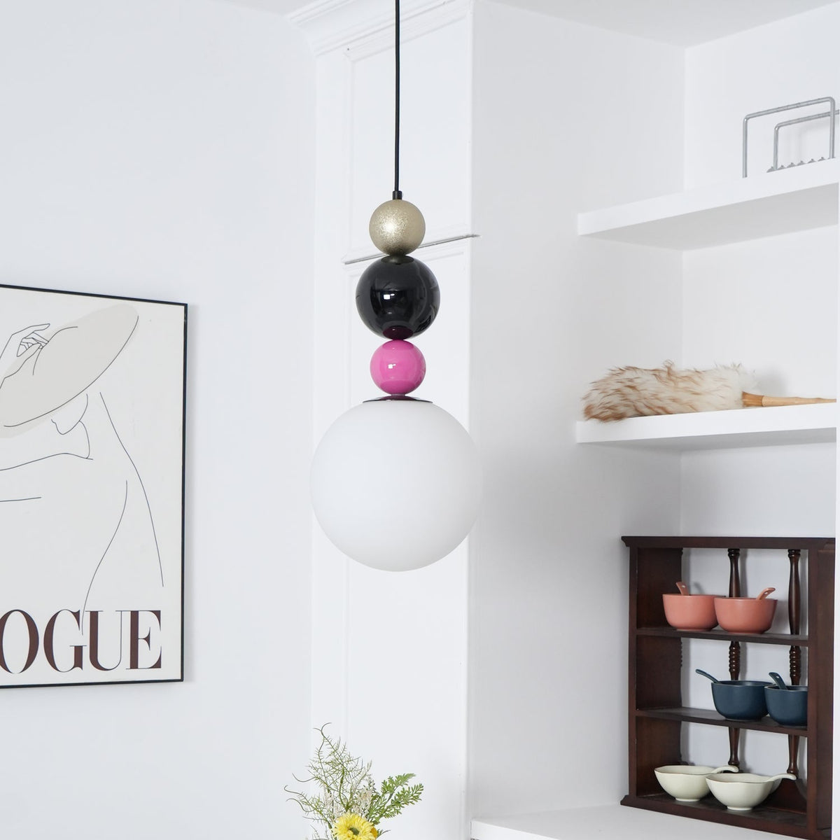 Soft Ambient Glow Glass Ball Pendant Light
