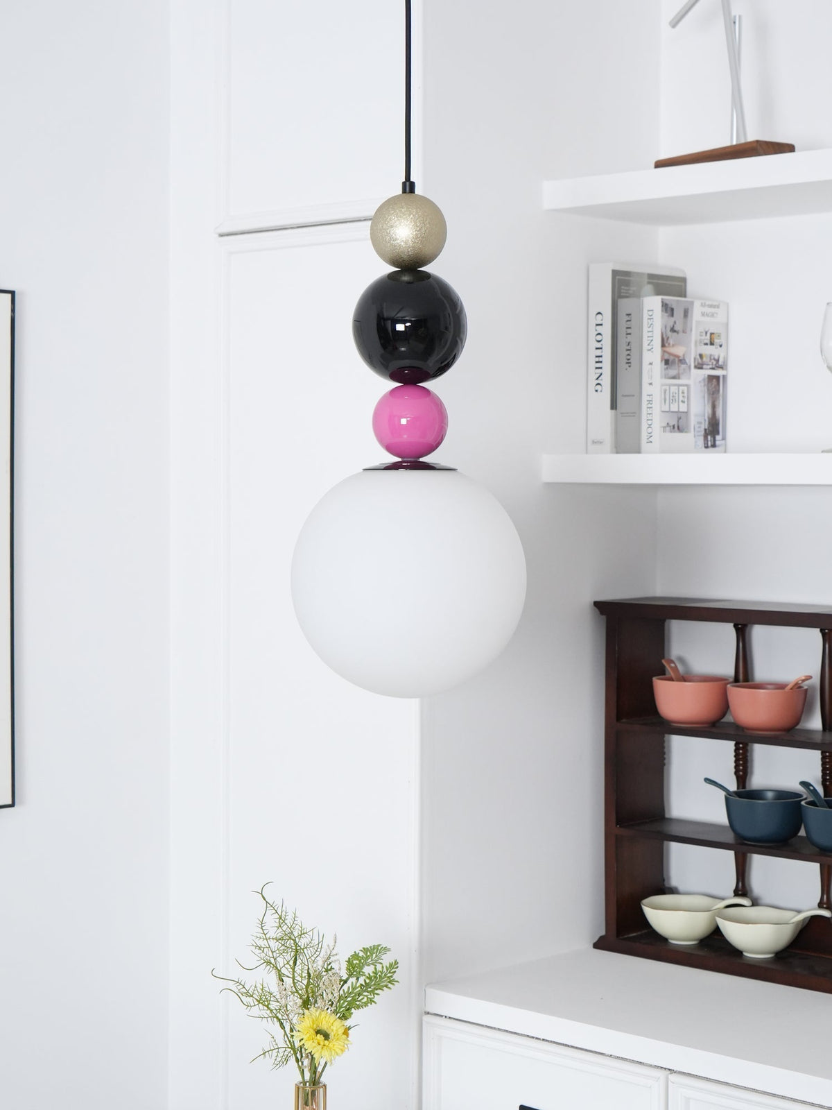 Soft Ambient Glow Glass Ball Pendant Light