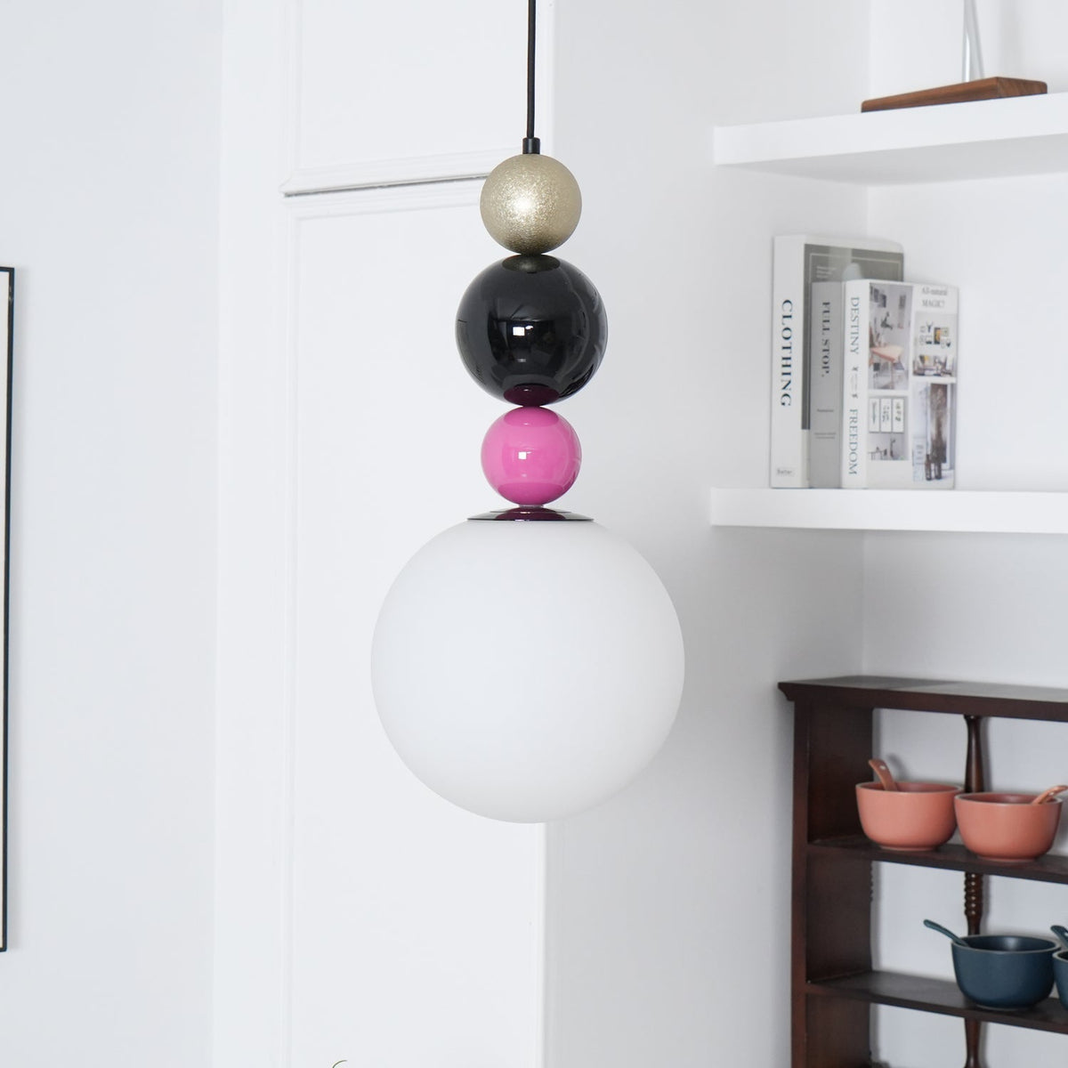 Soft Ambient Glow Glass Ball Pendant Light