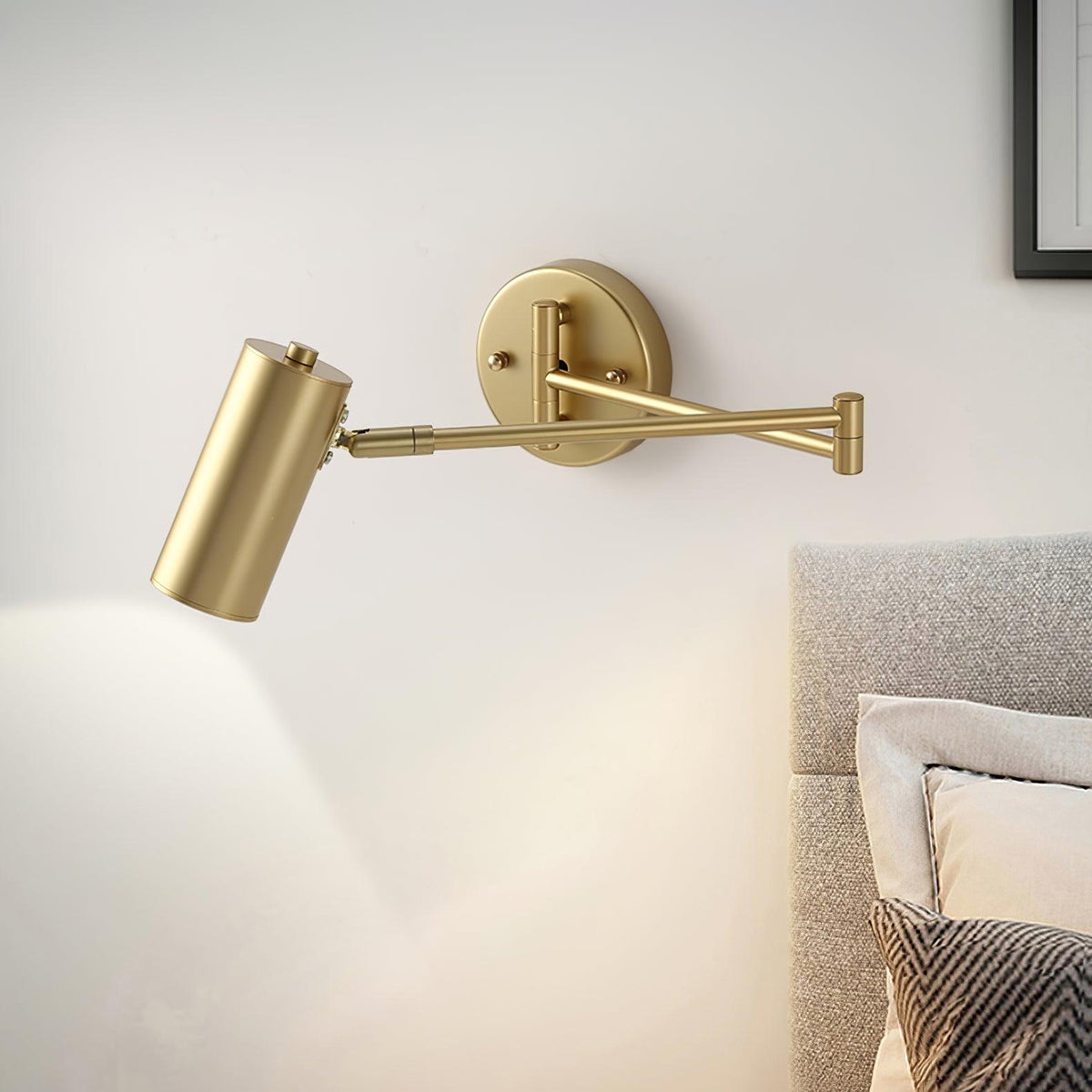 Black Or Gold Finish Luna Adjustable Swing Arm Wall Light