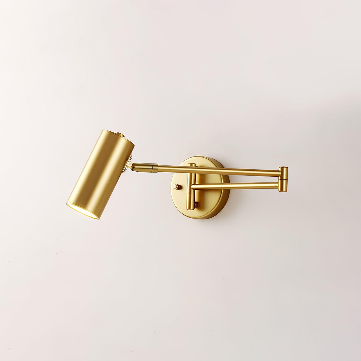 Black Or Gold Finish Luna Adjustable Swing Arm Wall Light