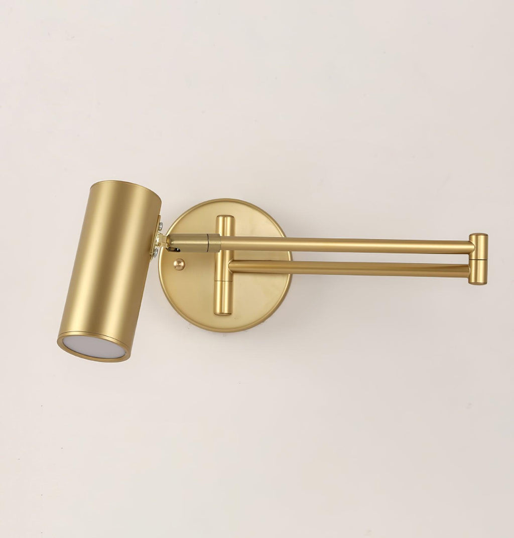 Black Or Gold Finish Luna Adjustable Swing Arm Wall Light