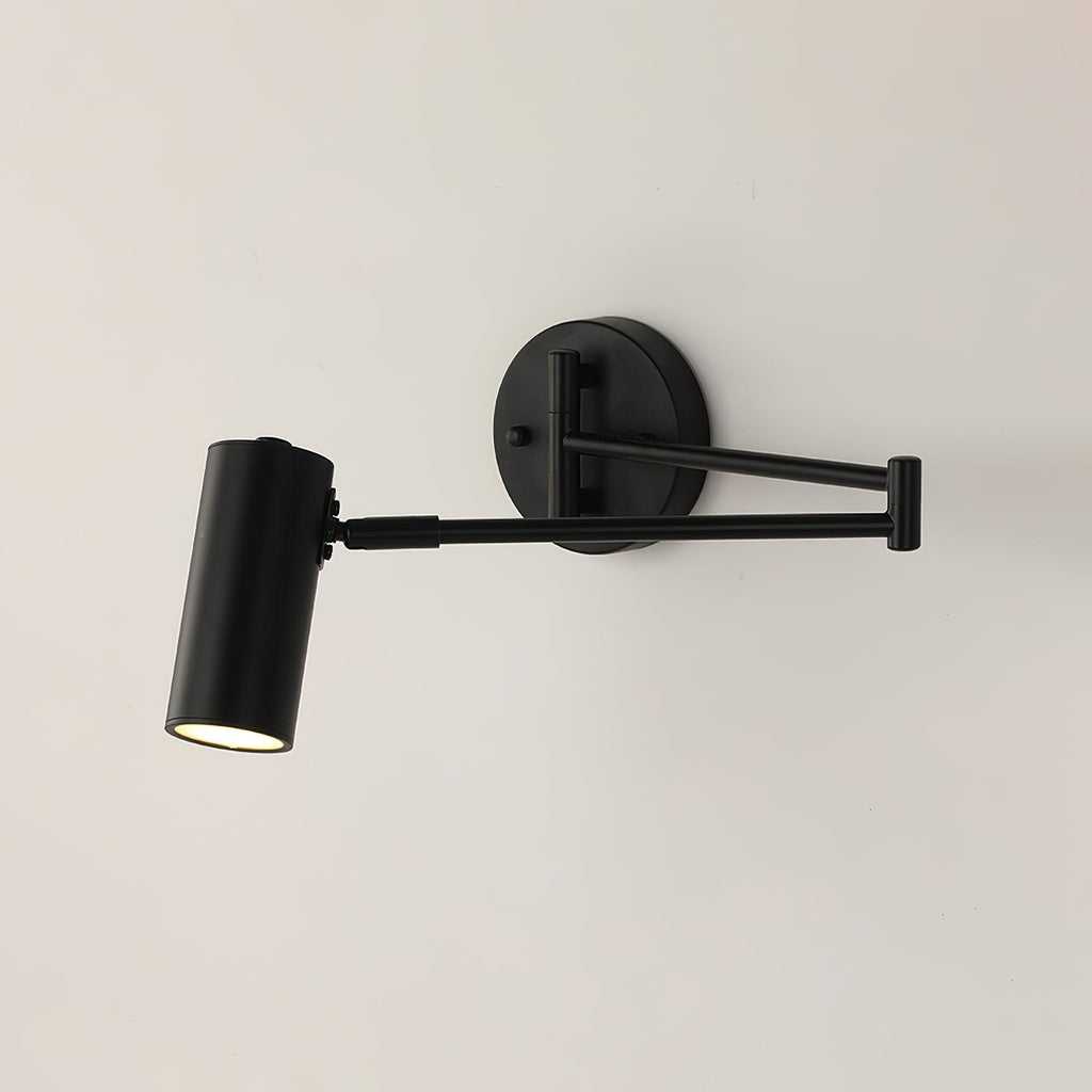 Black Or Gold Finish Luna Adjustable Swing Arm Wall Light