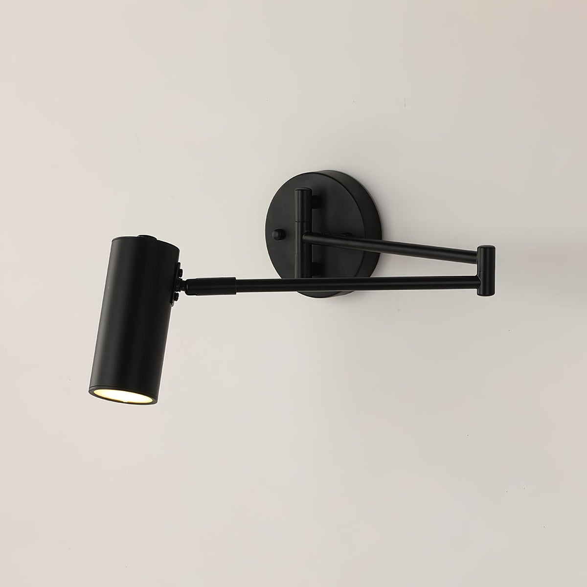 Black Or Gold Finish Luna Adjustable Swing Arm Wall Light