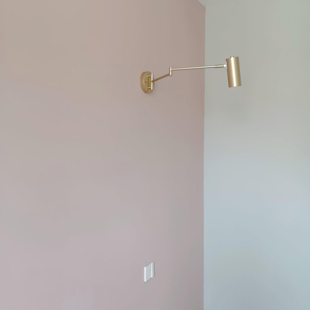 Black Or Gold Finish Luna Adjustable Swing Arm Wall Light
