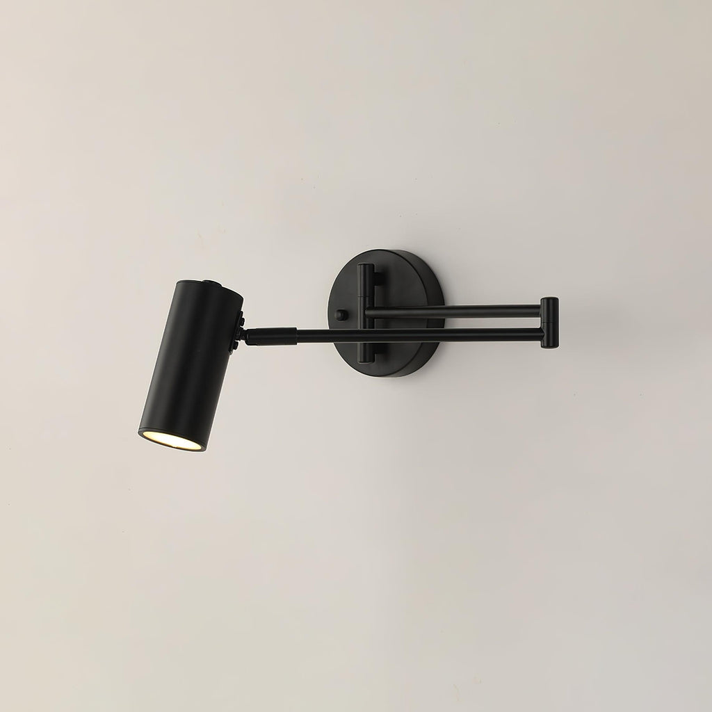 Black Or Gold Finish Luna Adjustable Swing Arm Wall Light