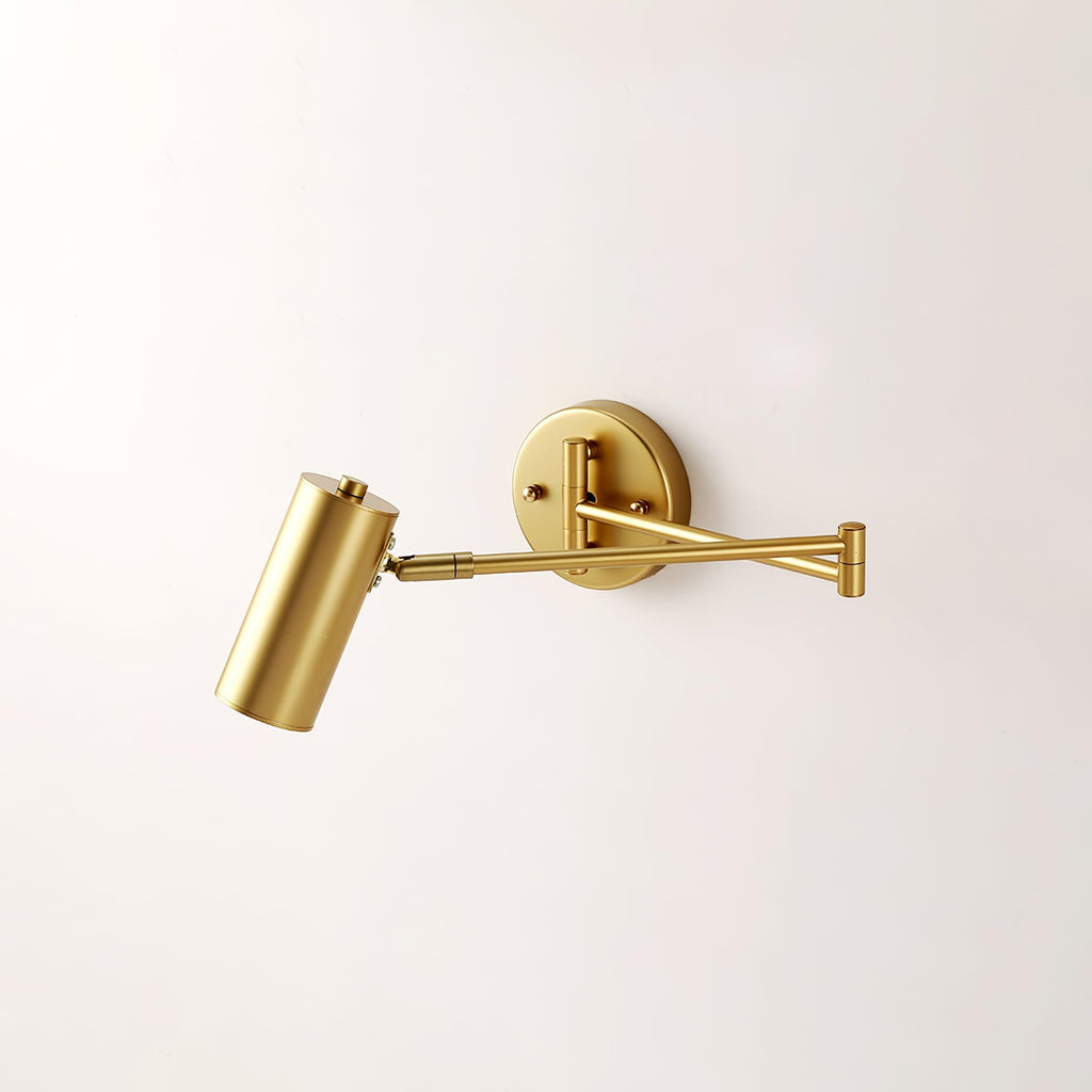 Black Or Gold Finish Luna Adjustable Swing Arm Wall Light