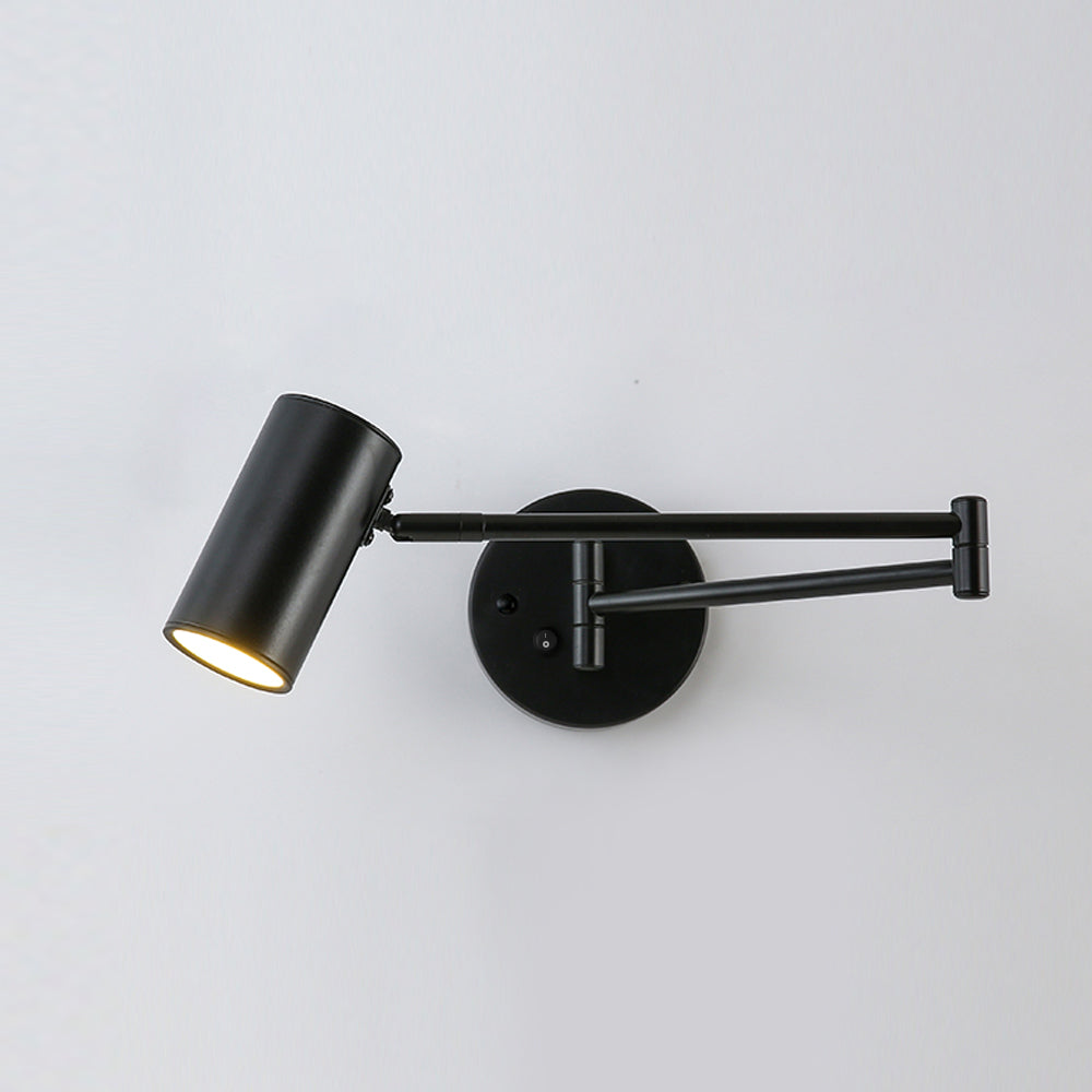 Black Or Gold Finish Luna Adjustable Swing Arm Wall Light