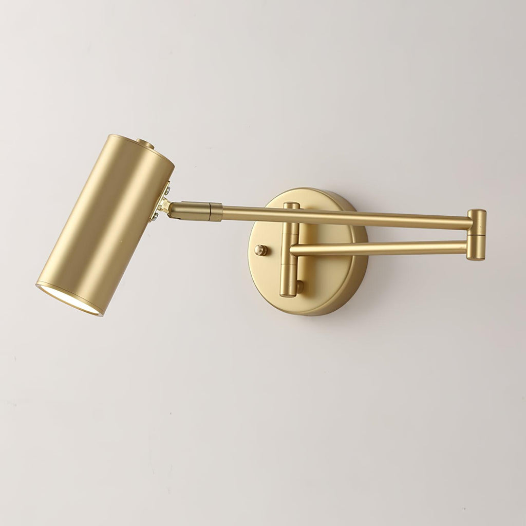Black Or Gold Finish Luna Adjustable Swing Arm Wall Light