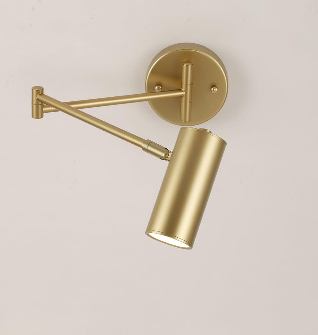 Black Or Gold Finish Luna Adjustable Swing Arm Wall Light