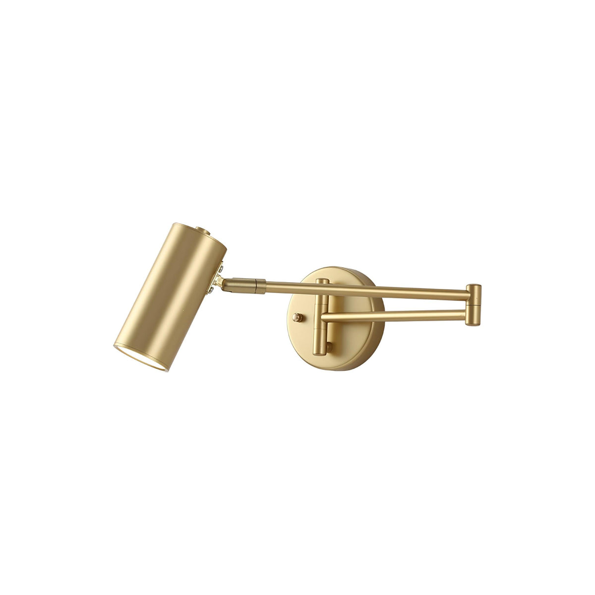 Black Or Gold Finish Luna Adjustable Swing Arm Wall Light