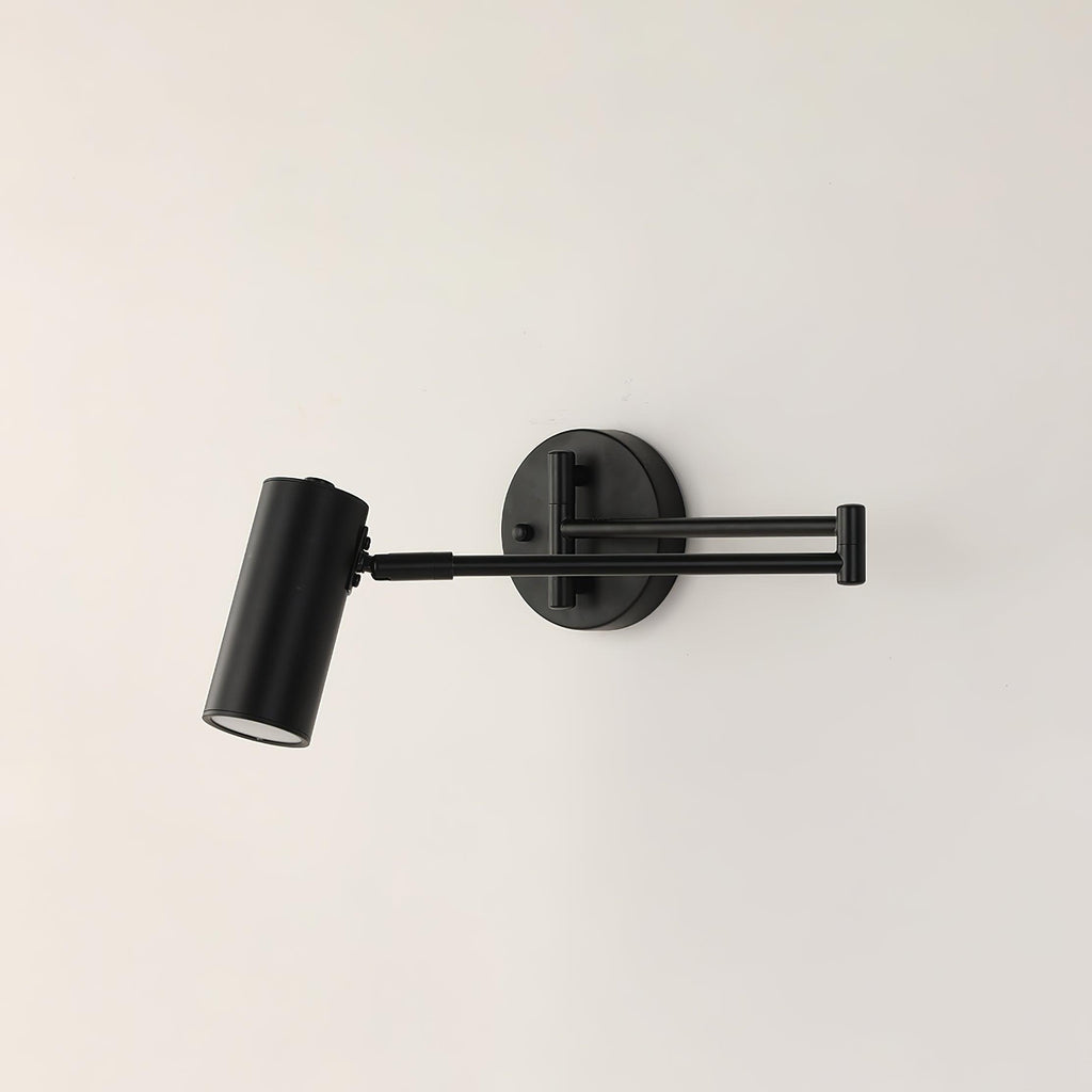 Black Or Gold Finish Luna Adjustable Swing Arm Wall Light