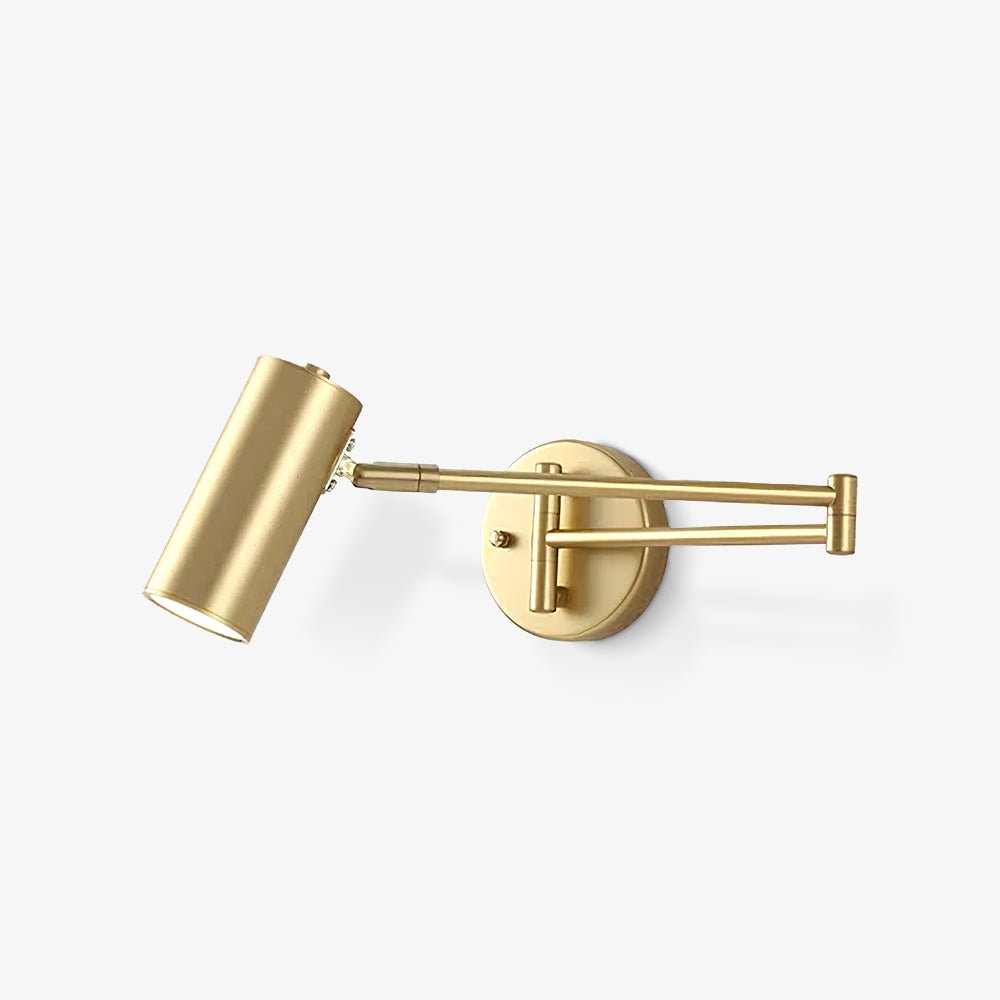 Black Or Gold Finish Luna Adjustable Swing Arm Wall Light