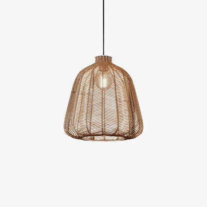 Warm Ambience Minimalist Pendant Light For LED Rattan