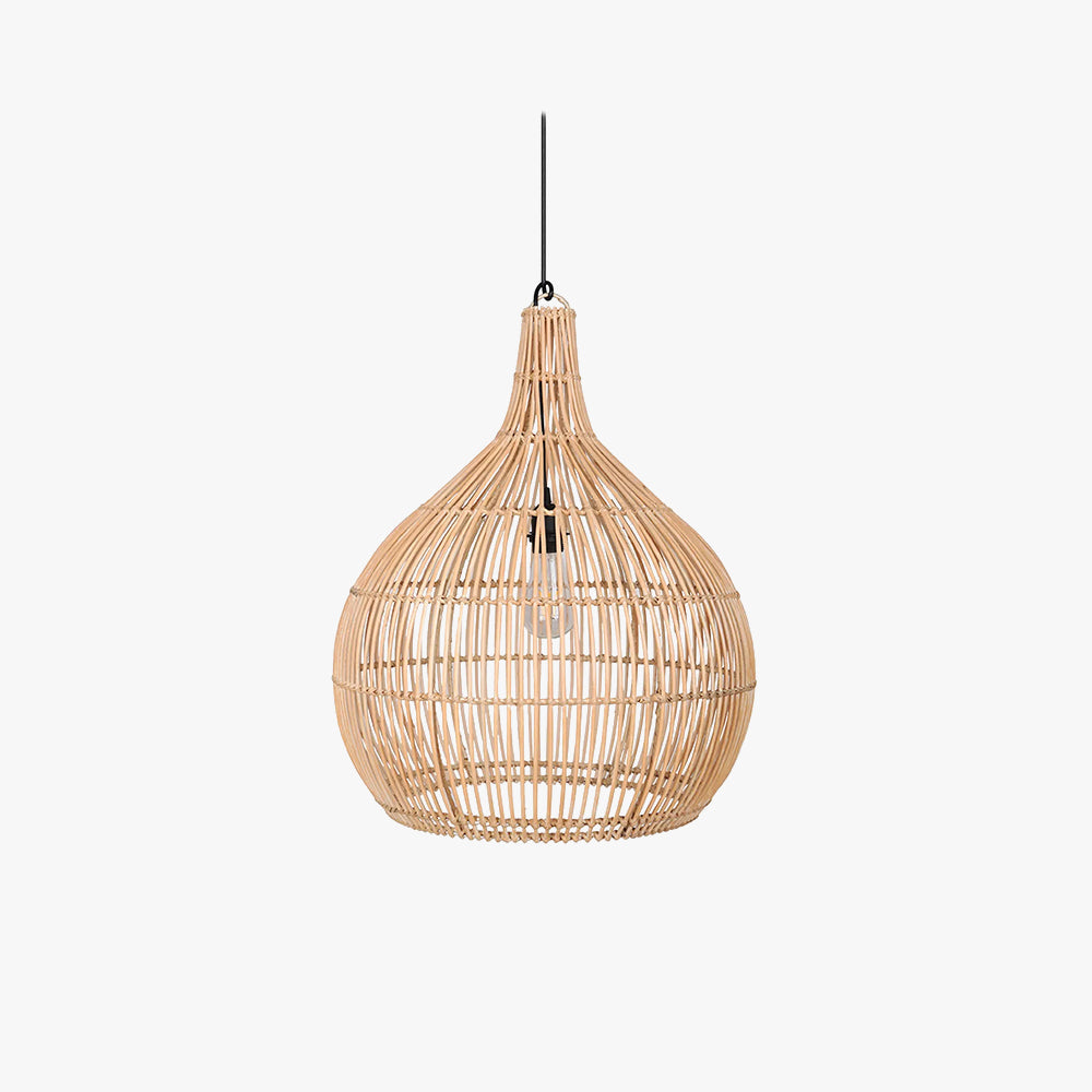 Warm Ambience Japanese Inspired Rattan Pendant Light