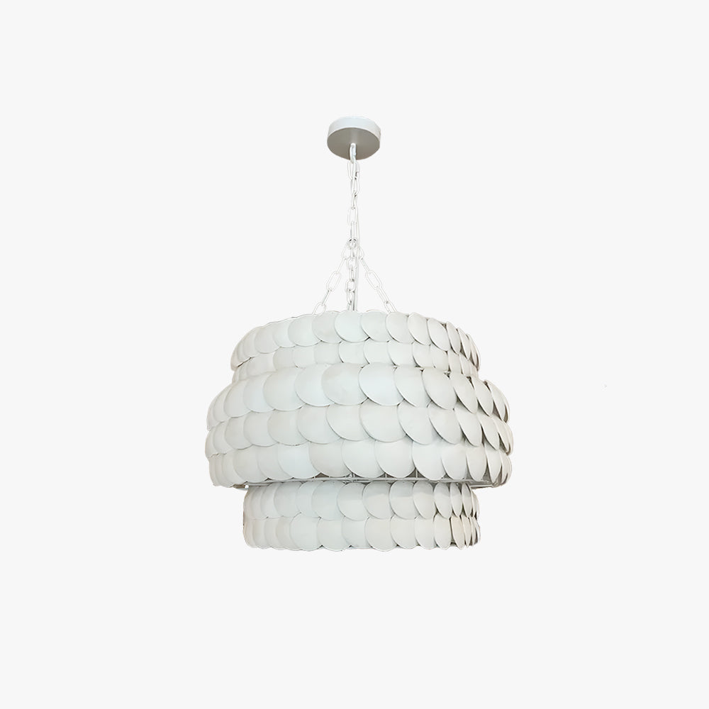 Cream Metal Finish Vintage LED Pendant Lamp For Cozy Living