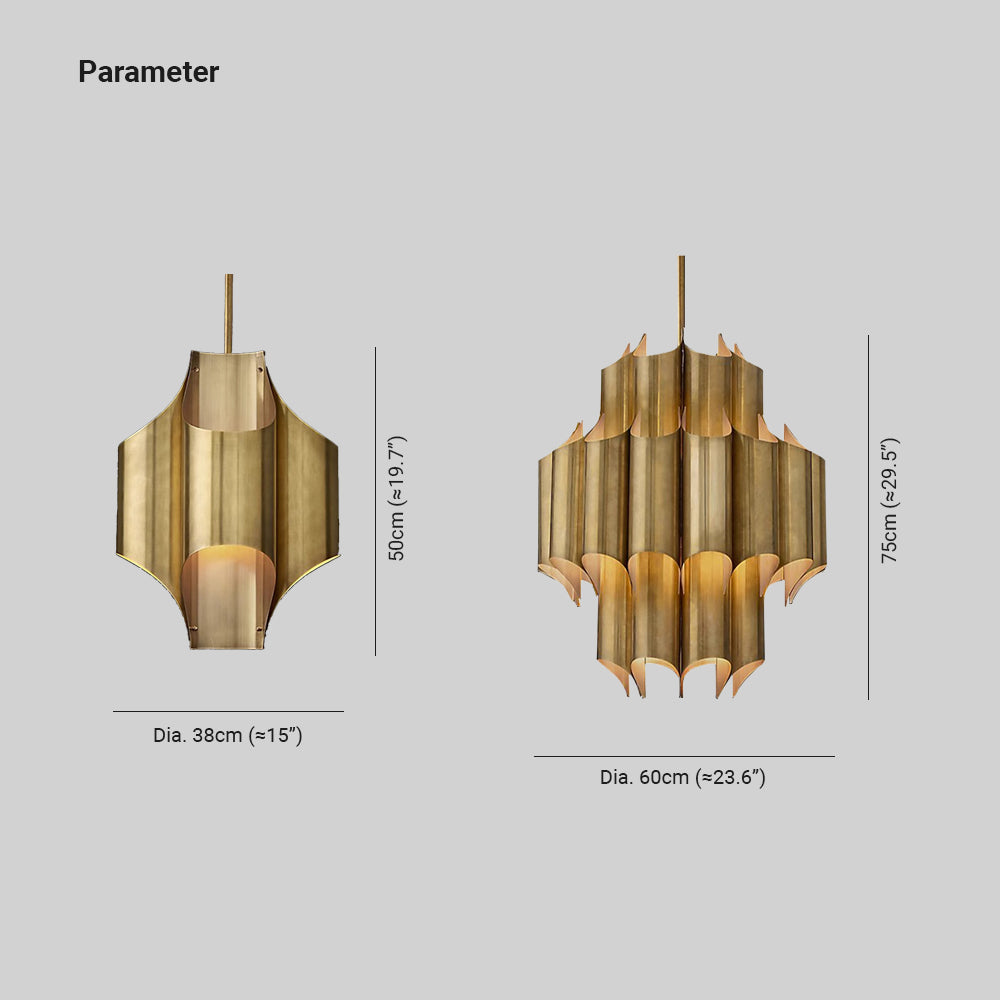 Retro Brass Pendant Light For Bedroom Ambience