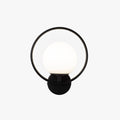 Black Brass and Glass Aurora Indoor LED Wall Light
