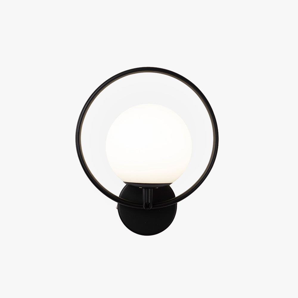 Black Brass and Glass Aurora Indoor LED Wall Light
