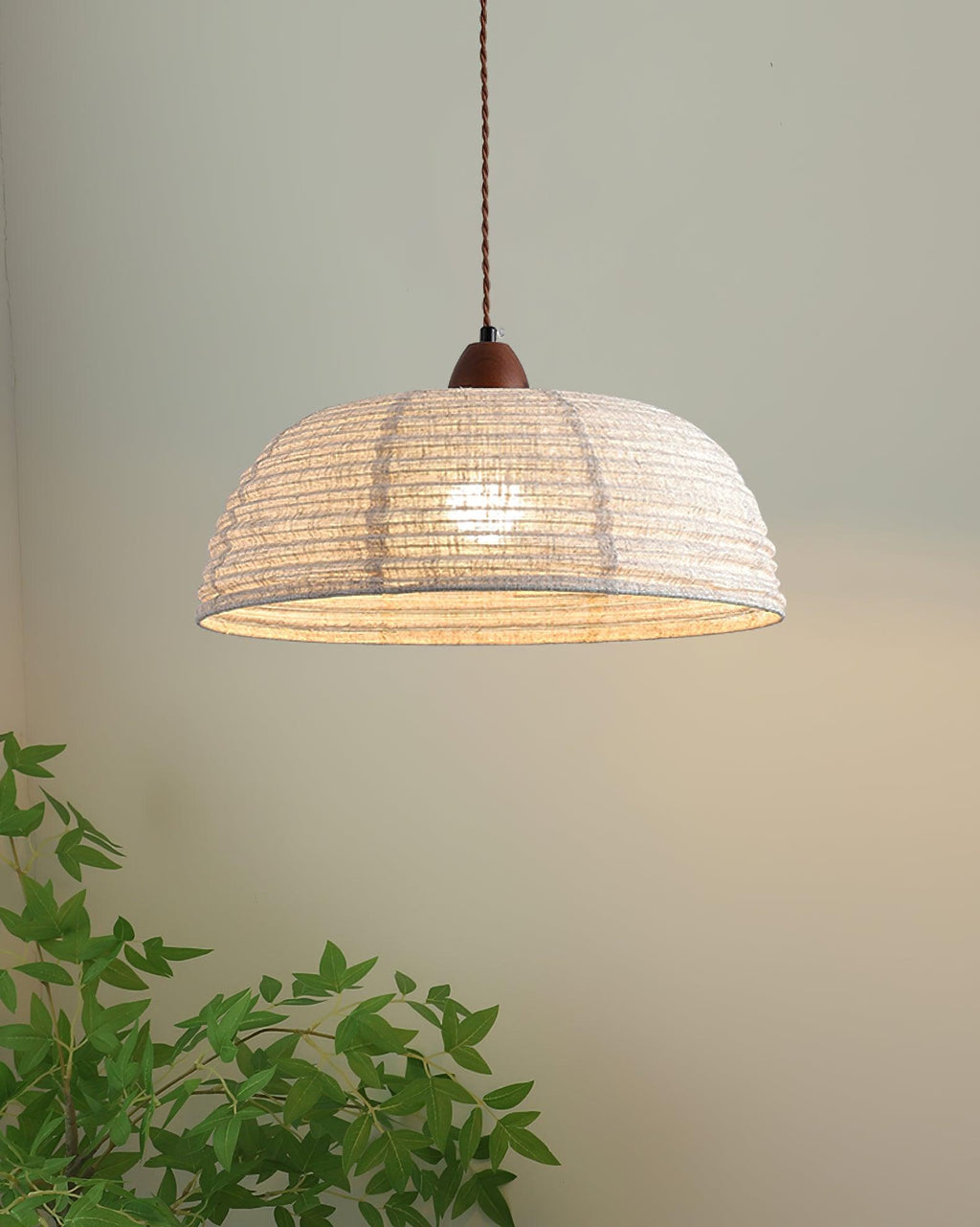 Subtle Warmth Fabric Shade Pendant Light
