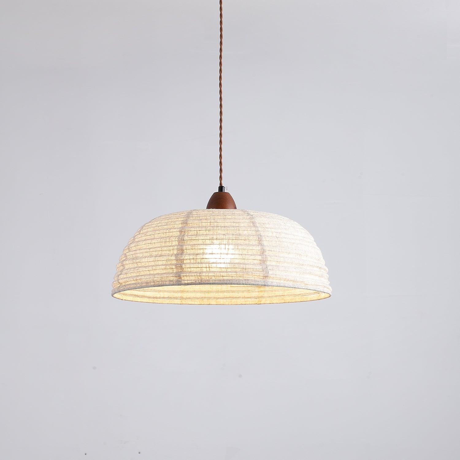 Subtle Warmth Fabric Shade Pendant Light