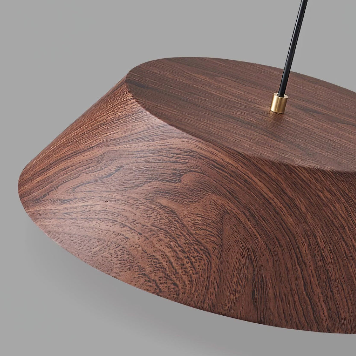 Integrated LED Pendant Light With Walnut Wood Grain