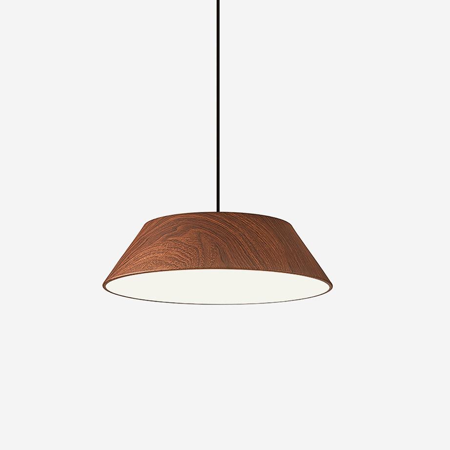 Integrated LED Pendant Light With Walnut Wood Grain