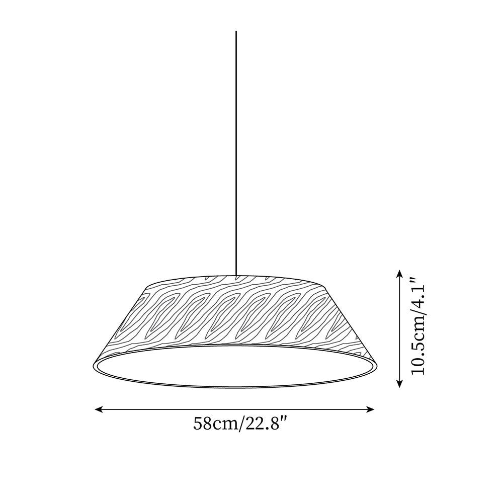 Integrated LED Pendant Light With Walnut Wood Grain