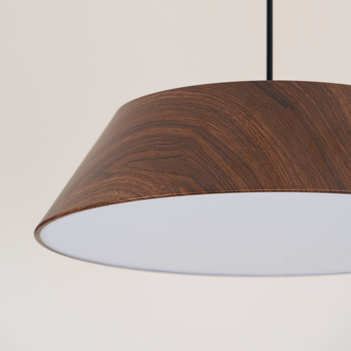 Integrated LED Pendant Light With Walnut Wood Grain