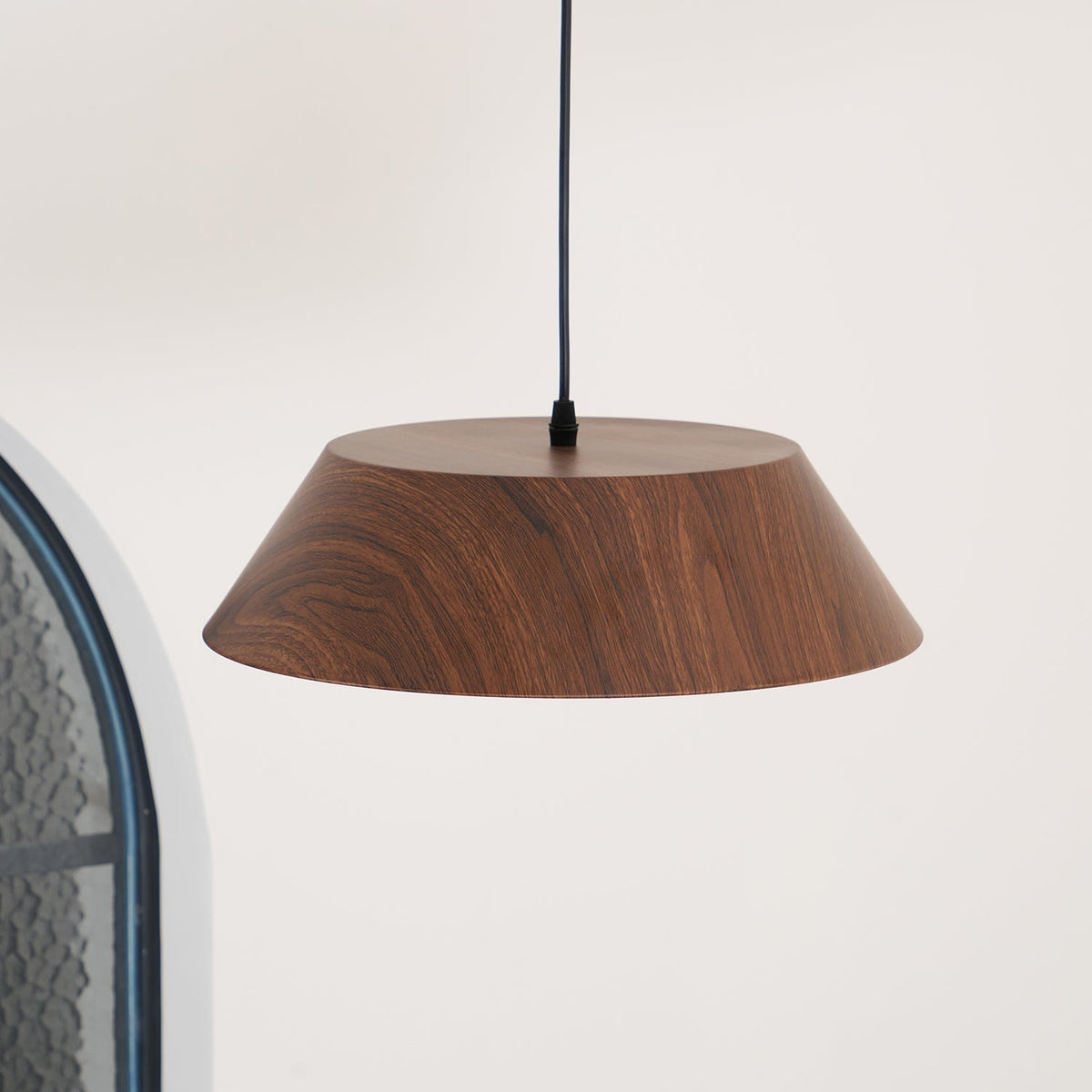Integrated LED Pendant Light With Walnut Wood Grain