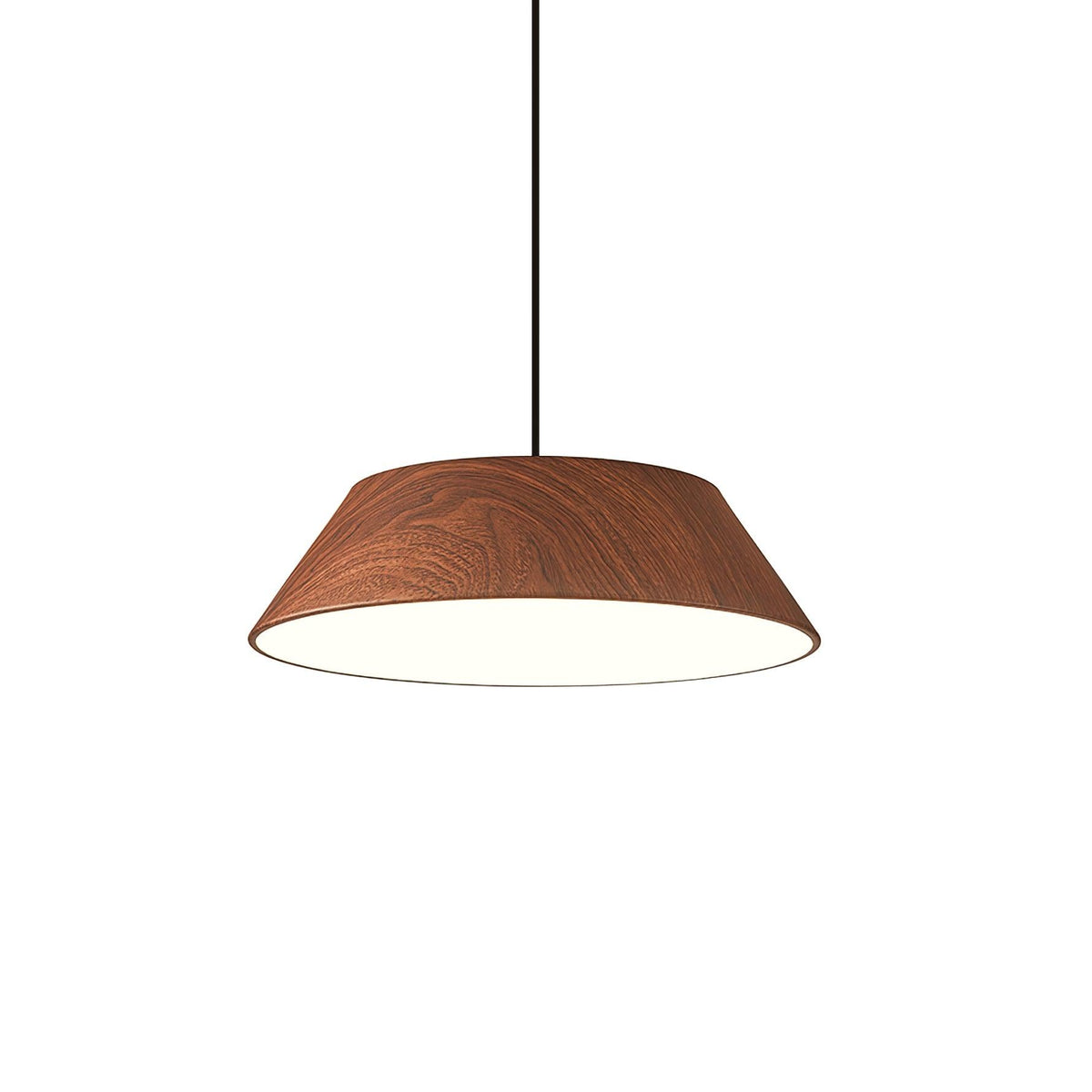 Integrated LED Pendant Light With Walnut Wood Grain