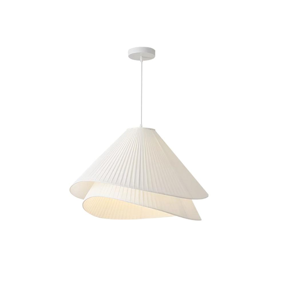 Soft Ambient Glow Pendant Light For Elegant Pleated Fabric