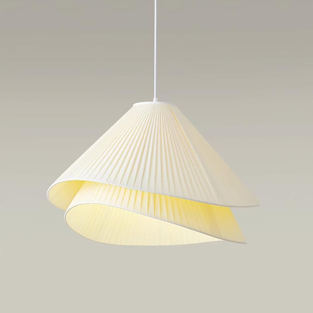 Soft Ambient Glow Pendant Light For Elegant Pleated Fabric