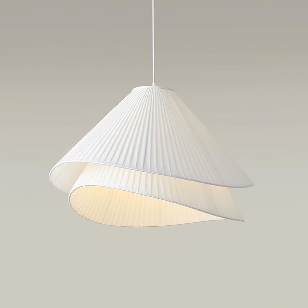 Soft Ambient Glow Pendant Light For Elegant Pleated Fabric