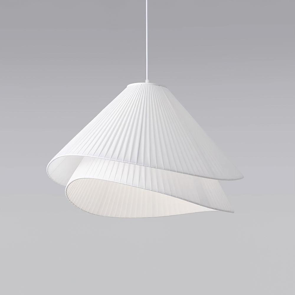 Soft Ambient Glow Pendant Light For Elegant Pleated Fabric