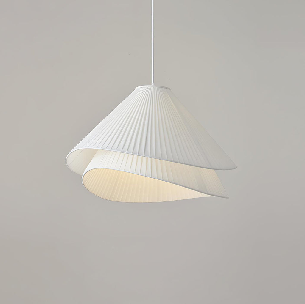 Soft Ambient Glow Pendant Light For Elegant Pleated Fabric