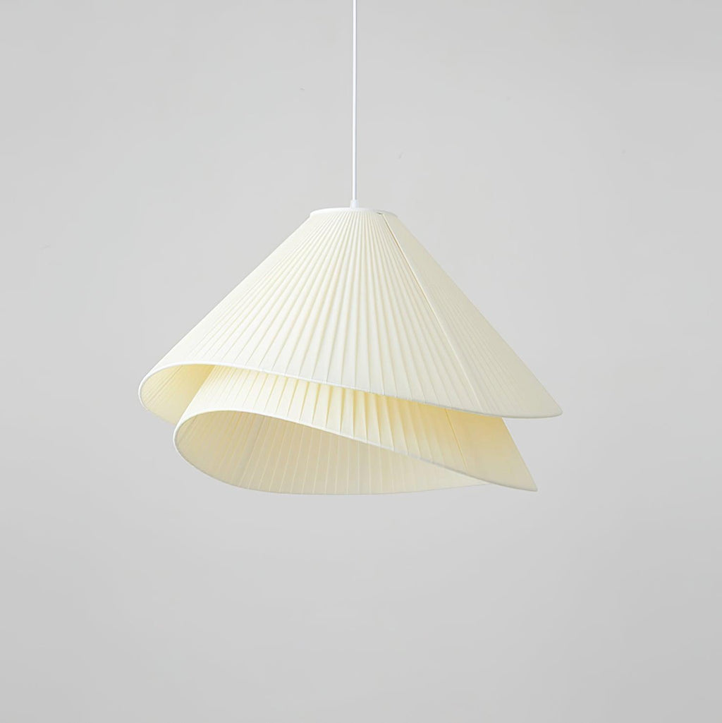 Soft Ambient Glow Pendant Light For Elegant Pleated Fabric