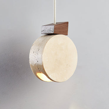 Modern Warmth Travertine Ritta Pendant Light