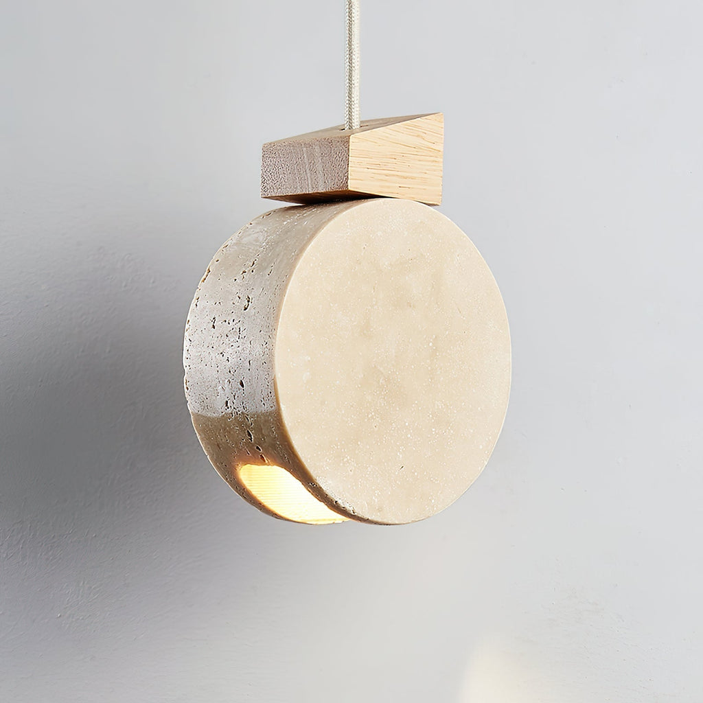 Modern Warmth Travertine Ritta Pendant Light