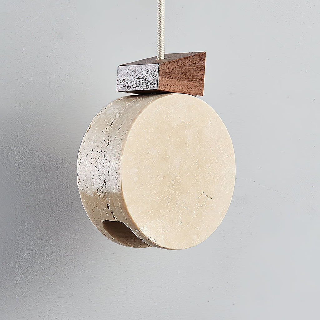 Modern Warmth Travertine Ritta Pendant Light